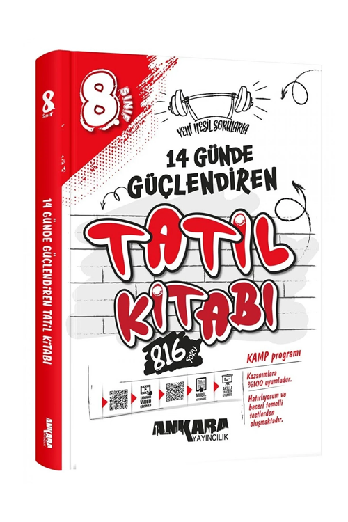 Ankara Yayıncılık 8. Sınıf 14 Günde Güçlendiren Tatil Kitabı Video Çözüm