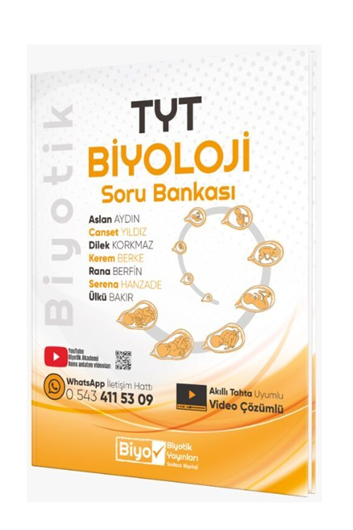 Biyotik Yayınları TYT Biyoloji Biyotik Soru Bankası Video Çözüm