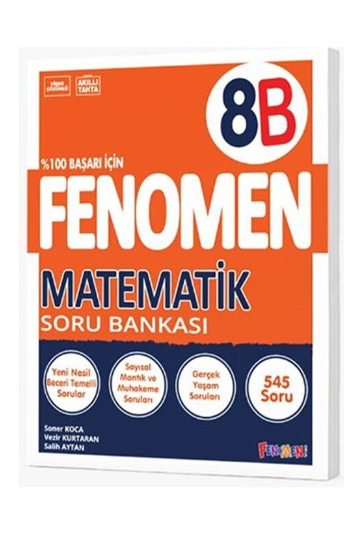 Fenomen Yayınları 8. Sınıf LGS Matematik B Soru Bankası Video Çözüm
