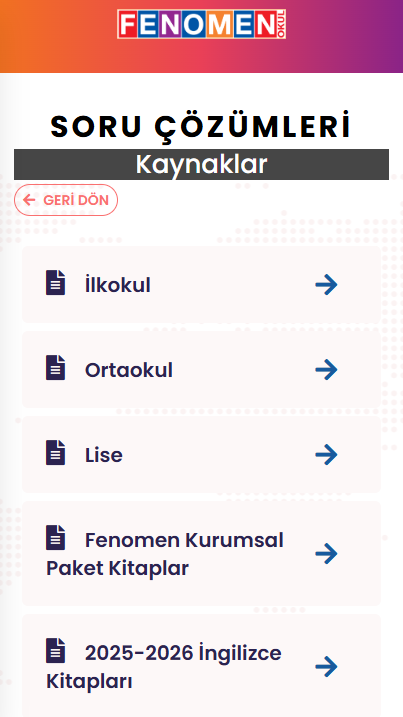 Fenomen Yayınları Video Çözüm